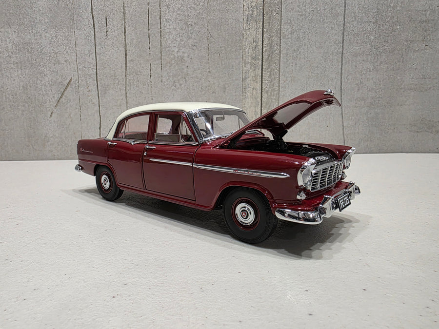 HOLDEN FE SPECIAL - CASCADE WHITE OVER ETNA MAROON - 1:18 SCALE DIECAST MODEL