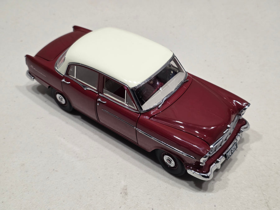HOLDEN FE SPECIAL - CASCADE WHITE OVER ETNA MAROON - 1:18 SCALE DIECAST MODEL
