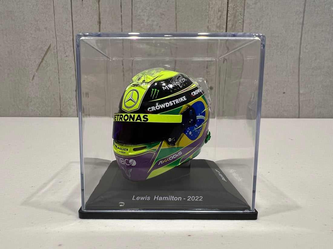 Mercedes-AMG Petronas F1 Helmet - Brazilian GP 2022 - Lewis Hamilton - 1:5 Scale Resin Model Helmet