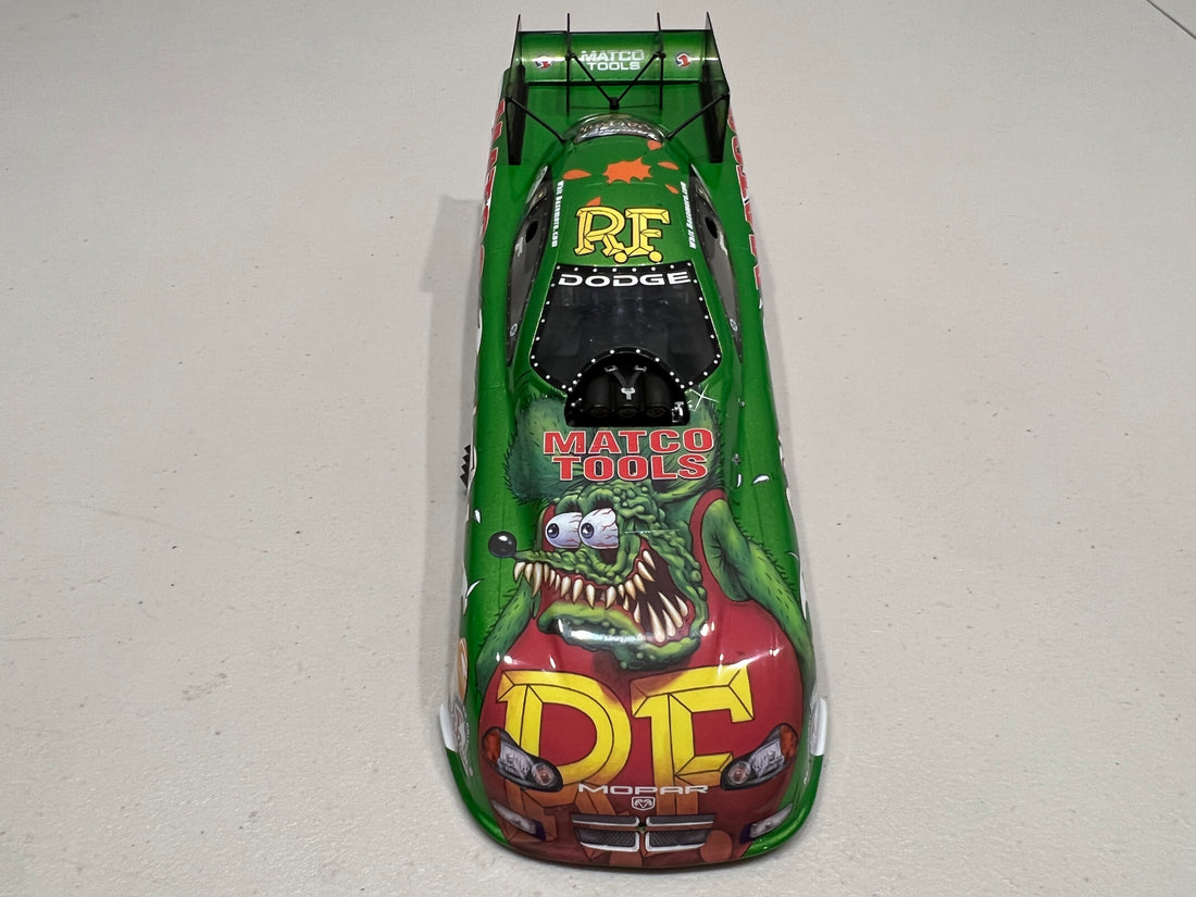 WHIT BAZMORE - 2004 MATCO TOOLS RAT FINK FUNNY CAR - 1:16 SCALE MODEL - MILESTONE