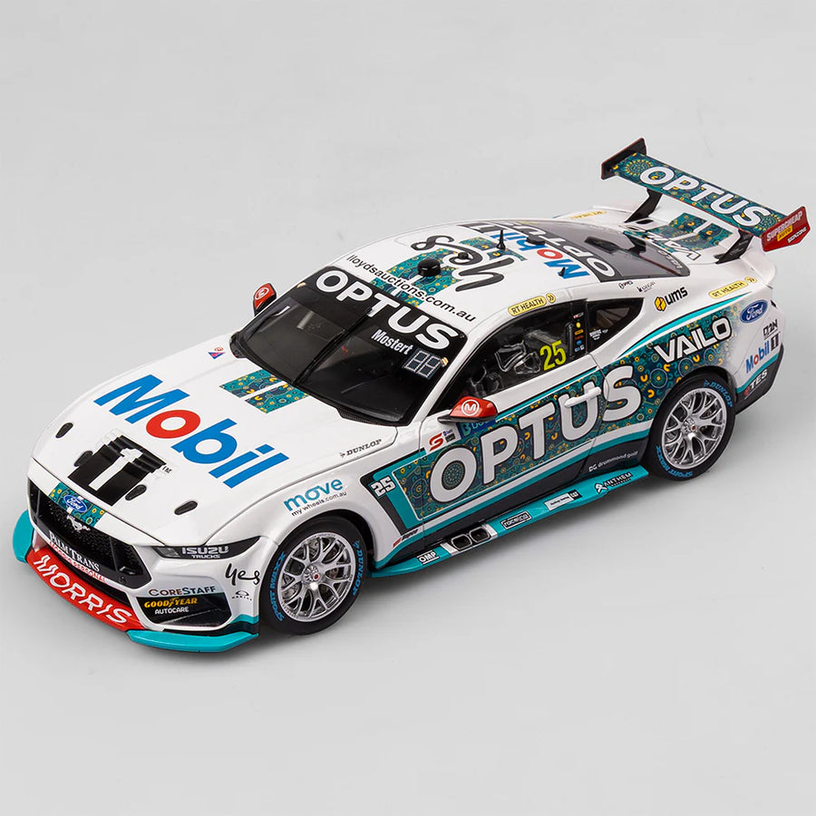 Chaz Mostert - Mobil 1 Optus Racing #25 Ford Mustang GT - 2023 Darwin Triple Crown Indigenous Round -1:18 Scale Diecast Model - Authentic Collectables