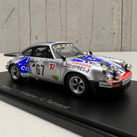 Porsche 911 RS 3.0 No.67 11th 24H Le Mans 1975 - A-C. Verney -Y. Fontaine - C. Tarnaud - 1:43 Scale Resin Model Car - Spark