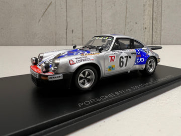 Porsche 911 RS 3.0 No.67 11th 24H Le Mans 1975 - A-C. Verney -Y. Fontaine - C. Tarnaud - 1:43 Scale Resin Model Car - Spark