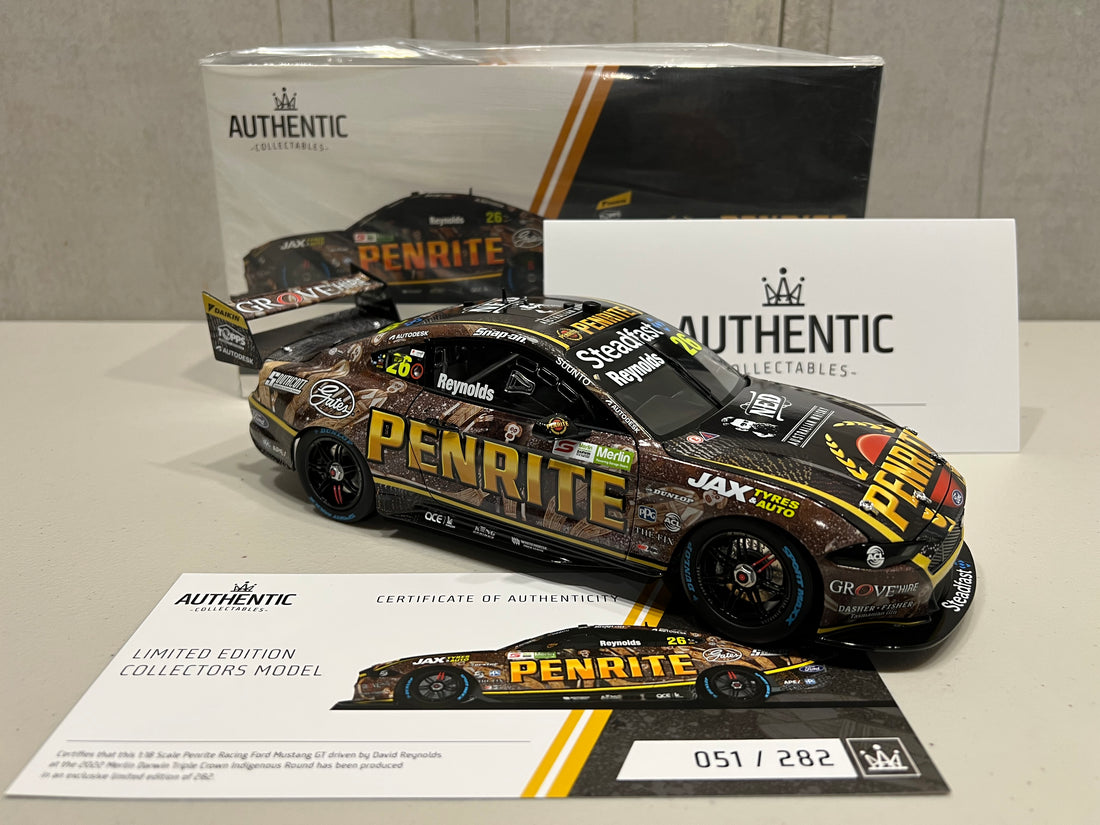 David Reynolds - Penrite Racing #26 Ford Mustang GT - 2022 Darwin Triple Crown Indigenous Round - 1:18 Scale Diecast Model - Authentic Collectables - RRP $275 NOW $225