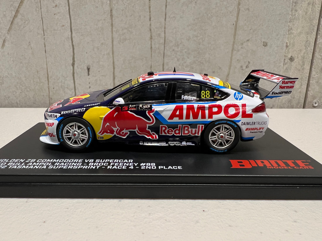 HOLDEN ZB COMMODORE - RED BULL  AMPOL RACING - BROC FEENEY #88 -  NED Whisky Tasmania Supersprint Race  4 RUNNER-UP - 1:43 Scale