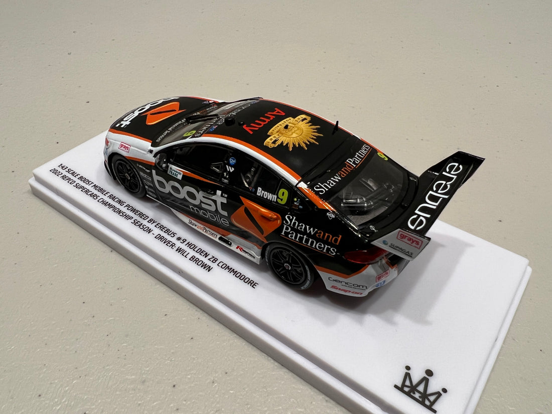 Will Brown - Boost Mobile Racing Powered by Erebus #9 Holden ZB Commodore - 2022 Repco Supercars Championship Season - 1:43 Scale Diecast Model - AUTHENTIC COLLECTABLES