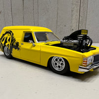 HOLDEN HJ "GRIM REAPER" PANEL VAN - YELLOW BLOWN PLANEL VAN - 1:24 SCALE DIECAST MODEL - DDA