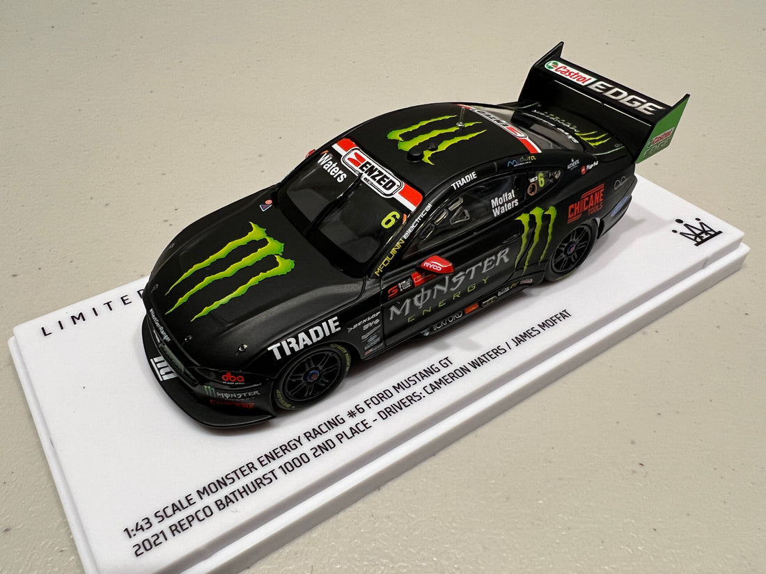 Cameron Waters / James Moffat 1:43 Monster Energy Racing #6 Ford Mustang GT - 2021 Repco Bathurst 1000 2nd Place