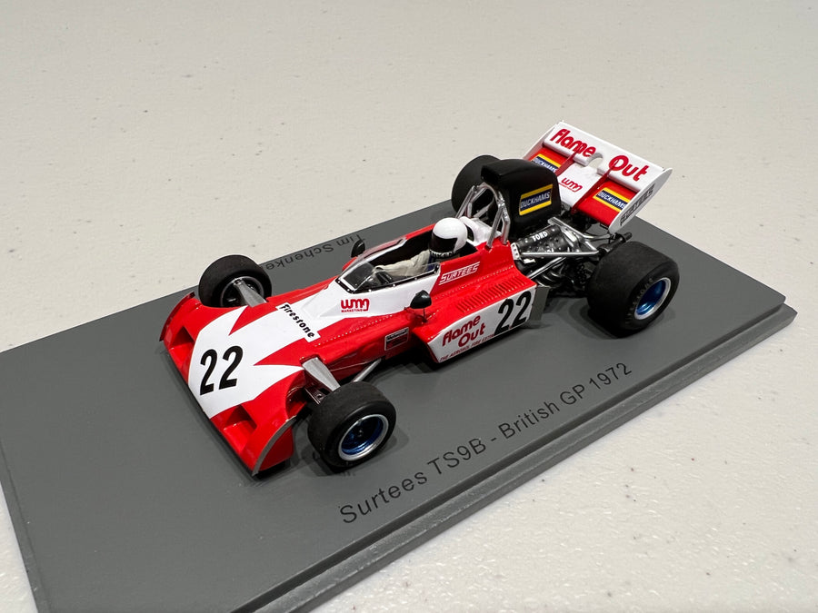 Surtees TS9B No.22 British GP 1972 - Tim Schenken - 1:43 Scale Resin Model Car - Spark