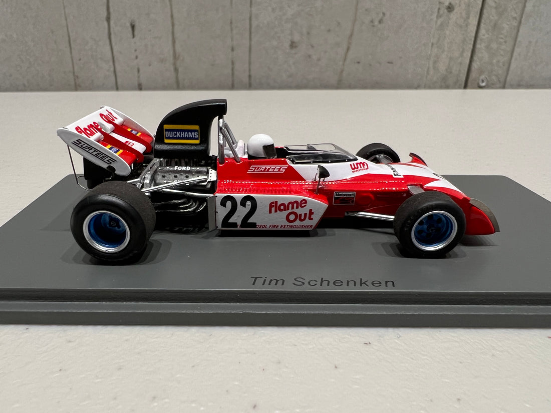 Surtees TS9B No.22 British GP 1972 - Tim Schenken - 1:43 Scale Resin Model Car - Spark