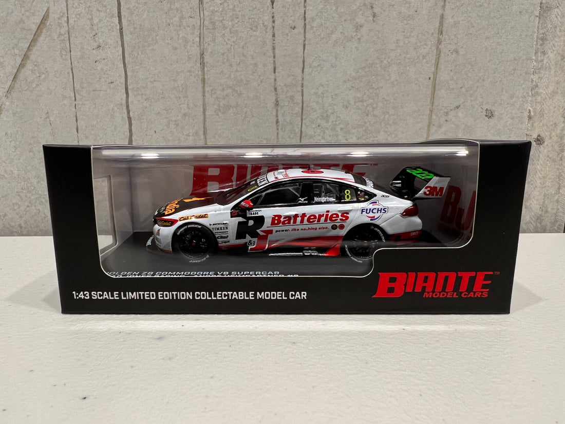 HOLDEN ZB COMMODORE - BJR - ANDRE HEIMGARTNER #8 R&J Batteries/Scandia - Bunnings Trade Perth Supernight Race 11 3RD PLACE - 1:43 Scale Diecast Model Car - BIANTE