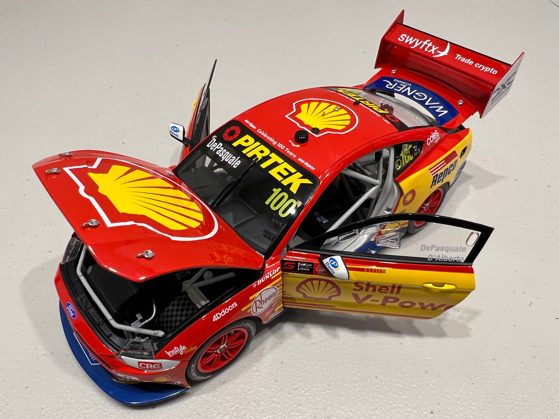 Anton De Pasquale / Tony D'Alberto 1:18 Shell V-Power Racing Team #100 Ford Mustang GT - 2022 Repco Bathurst 1000 (DJR 1000 Races Livery) - Authentic Collectables  - RRP $275 NOW $225