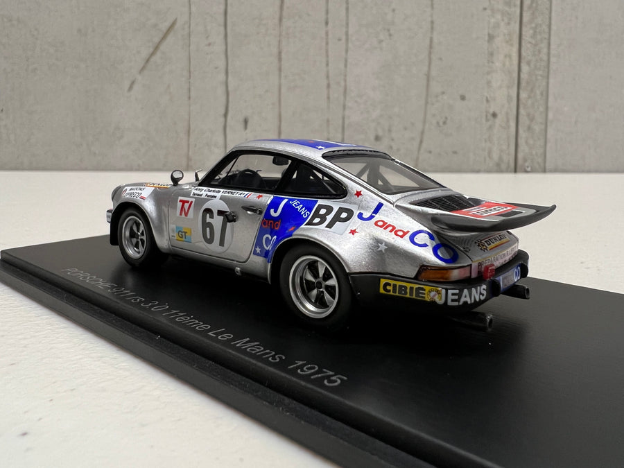 Porsche 911 RS 3.0 No.67 11th 24H Le Mans 1975 - A-C. Verney -Y. Fontaine - C. Tarnaud - 1:43 Scale Resin Model Car - Spark