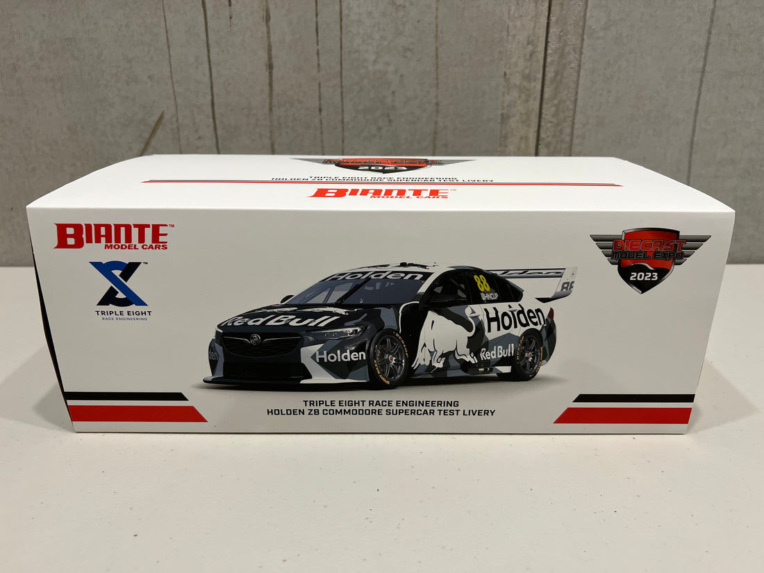 JAMIE WHINCUP & SHANE VAN GISBERGEN - TRIPLE EIGHT RACE ENGINEERING - HOLDEN ZB COMMODORE SUPERCAR TEST LIVERY - 1:18 SCALE DIECAST MODEL - BIANTE