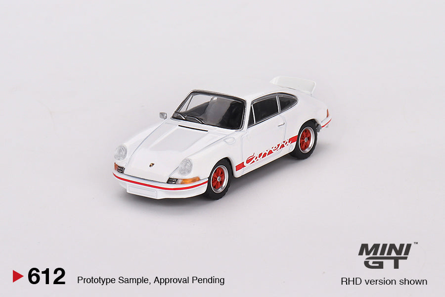 Porsche 911 Carrera RS 2.7 - Grand Prix White / Red - Mini GT - 1:64 Scale Diecast Model