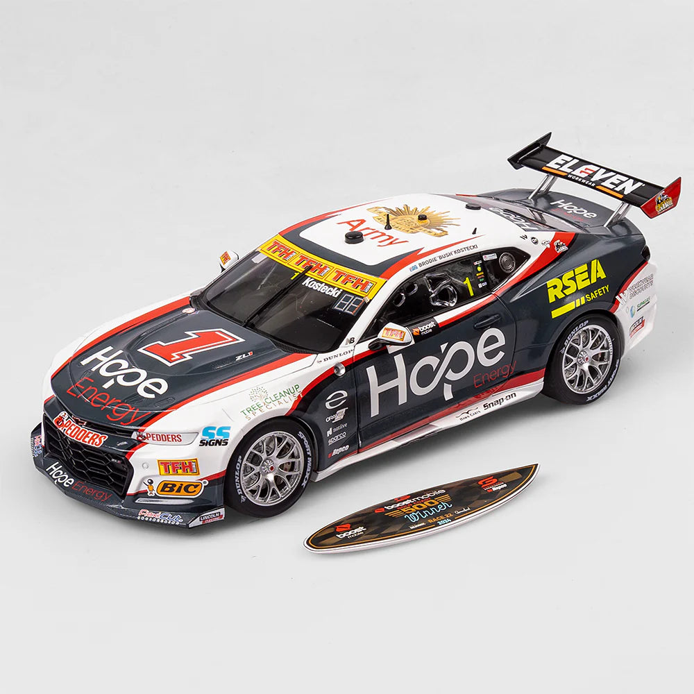 Brodie Kostecki - Erebus Motorsport #1 Chevrolet Camaro ZL1 - 2024 Gold Coast 500 Race 22 Winner - Exclusive Edition - 2025 Diecast Model Expo - 1:18 Scale Diecast Model - Authentic Collectables
