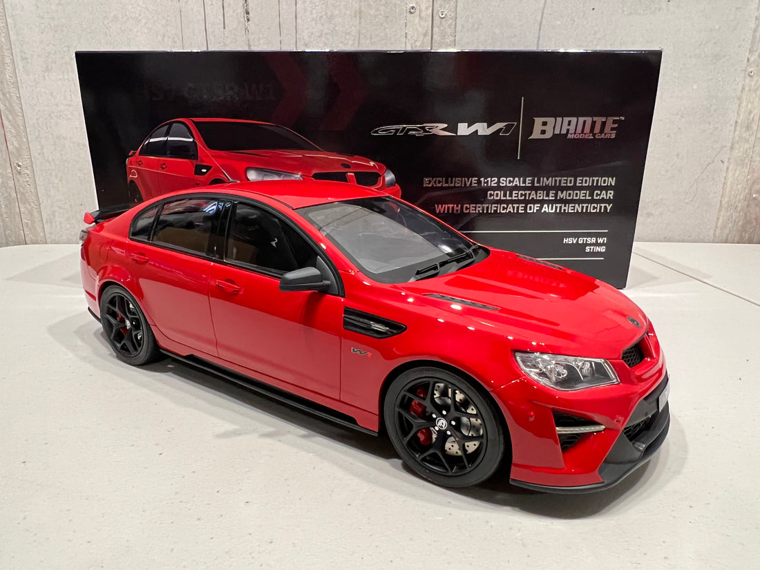 HSV GTSR W1 STING RED - 1:12 Scale Resin Model Car - BIANTE