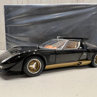 Lamborghini Miura SVR - Black/Gold - 1:18 Scale Diecast Model Car -Kyosho