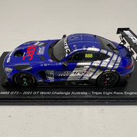 MERCEDES-AMG GT3 - 2022 GT WORLD CHALLENGE AUSTRALIA - TRIPLE EIGHT RACE ENGINEERING #888 - VAN GISBERGEN/PRINCE IBRAHIM - PHILLIP ISLAND GRAND PRIX CIRCUIT - RACE 1 - 3RD PLACE - 1:43 SCALE