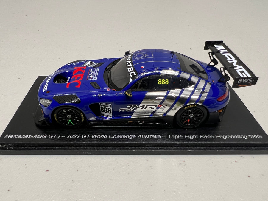 MERCEDES-AMG GT3 - 2022 GT WORLD CHALLENGE AUSTRALIA - TRIPLE EIGHT RACE ENGINEERING #888 - VAN GISBERGEN/PRINCE IBRAHIM - PHILLIP ISLAND GRAND PRIX CIRCUIT - RACE 1 - 3RD PLACE - 1:43 SCALE