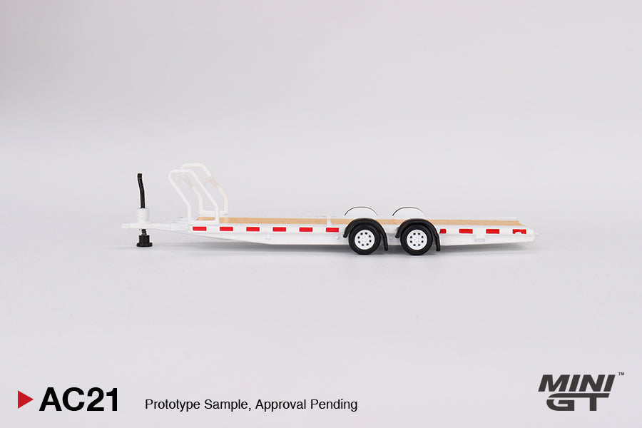 Car Hauler Trailer Type C - White - 1:64 Scale - Mini GT