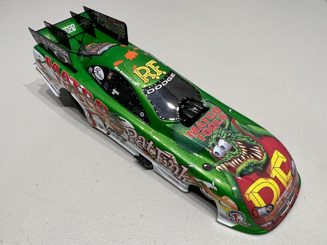 WHIT BAZMORE - 2004 MATCO TOOLS RAT FINK FUNNY CAR - 1:16 SCALE MODEL - MILESTONE