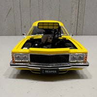 HOLDEN HJ "GRIM REAPER" PANEL VAN - YELLOW BLOWN PLANEL VAN - 1:24 SCALE DIECAST MODEL - DDA