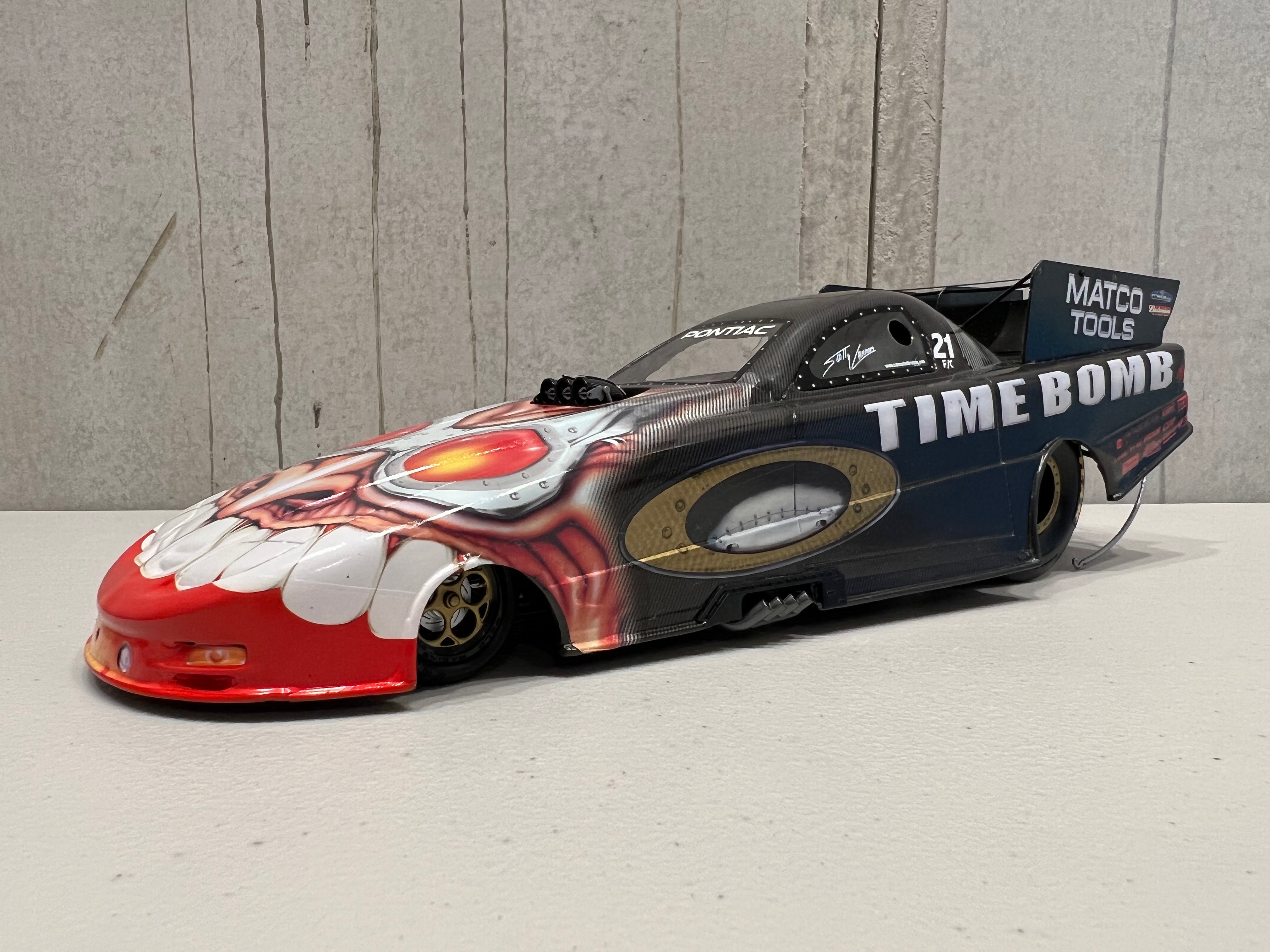 2002 SCOTTY CANNON OAKLEY TIME BOMB NHRA FUNNY CAR - 1:16 SCALE MODEL ...