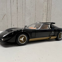 Lamborghini Miura SVR - Black/Gold - 1:18 Scale Diecast Model Car -Kyosho