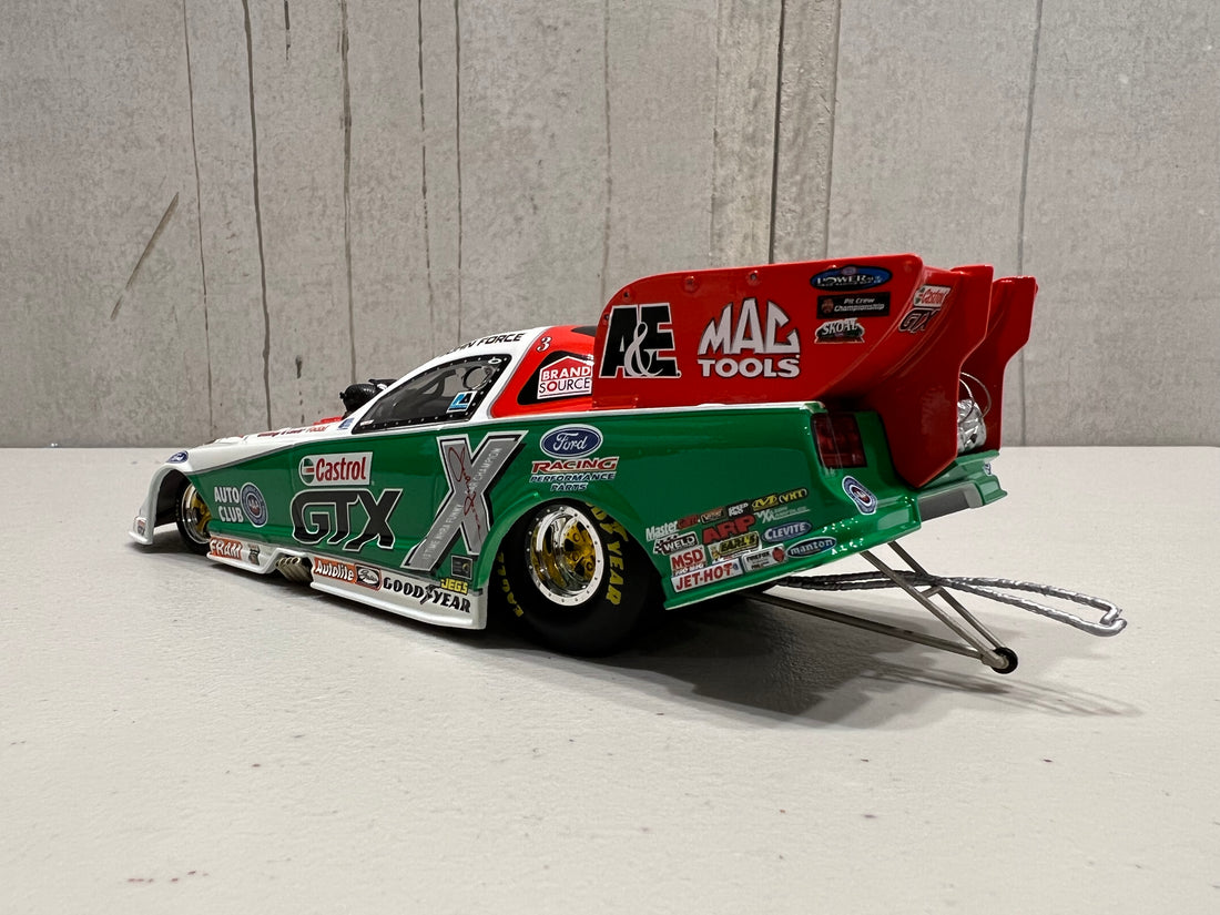 JOHN FORCE 2006 CASTROL GTX MUSTANG FUNNY CAR - 1:24 SCALE DIECAST MODEL - ACTION