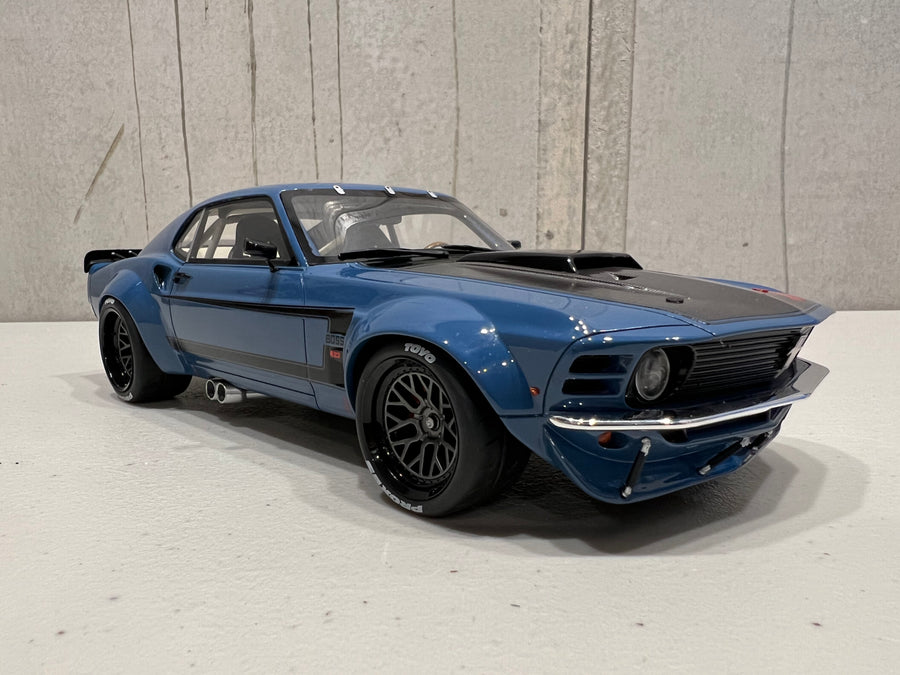 1970 FORD MUSTANG WIDEBODY BY RUFFIAN - BLUE - 1:18 SCALE MODEL - GT Sprint