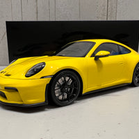 PORSCHE 911 (992) GT3 TOURING - 2022 - YELLOW W/BLACK WHEELS - 1:18 Scale Resin Model Car - Minichamps