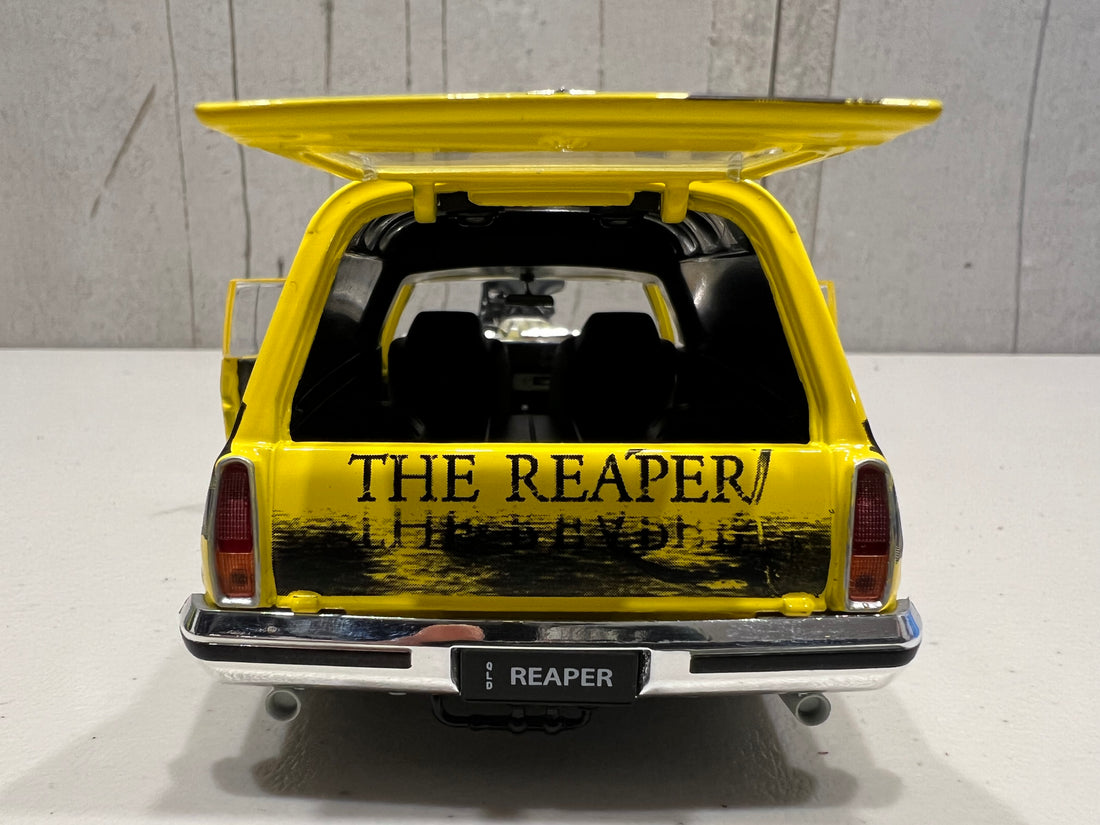 HOLDEN HJ "GRIM REAPER" PANEL VAN - YELLOW BLOWN PLANEL VAN - 1:24 SCALE DIECAST MODEL - DDA