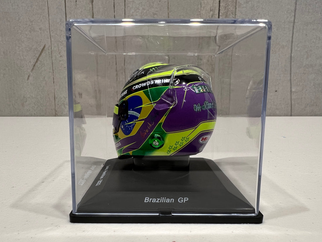 Mercedes-AMG Petronas F1 Helmet - Brazilian GP 2022 - Lewis Hamilton - 1:5 Scale Resin Model Helmet