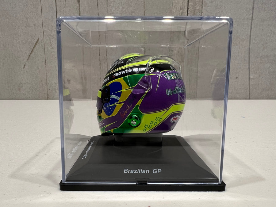 Mercedes-AMG Petronas F1 Helmet - Brazilian GP 2022 - Lewis Hamilton - 1:5 Scale Resin Model Helmet