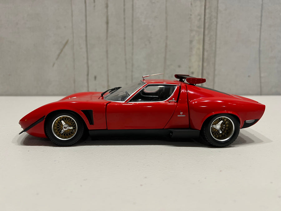 Lamborghini Miura SVR - Red / Black - 1:18 Scale Diecast Model Car - Kyosho