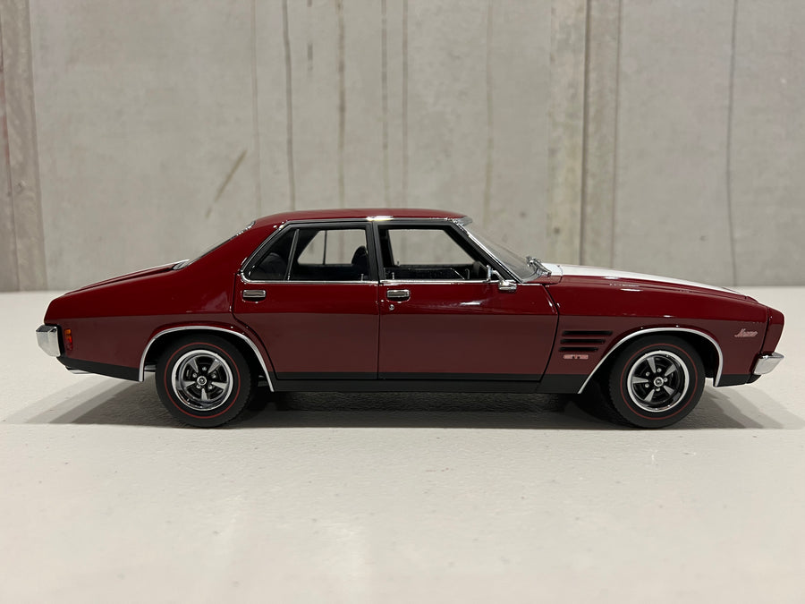 HOLDEN HQ GTS MONARO - BURGUNY SEDAN - 1:18 DIECAST MODEL