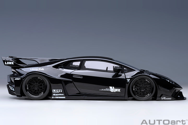 LIBERTY WALK LB SILHOUETTE WORKS HURACAN GT (BLACK) - 1:18 Scale Model - AUTOart