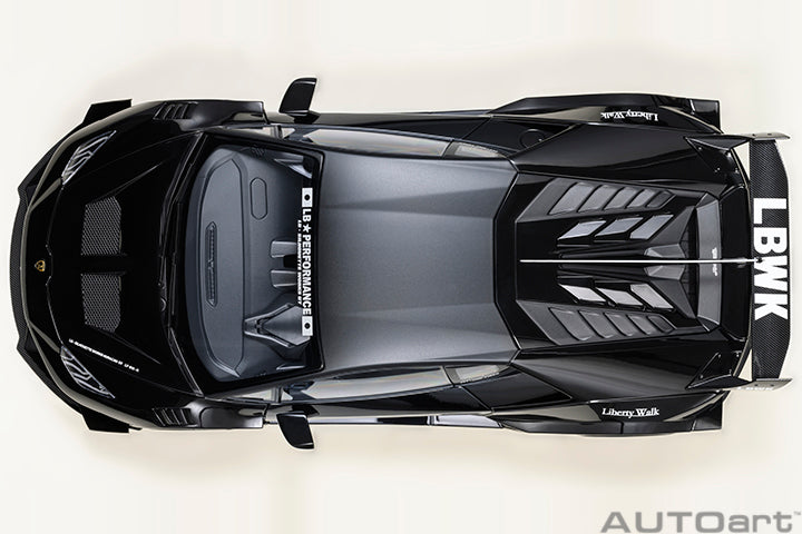 LIBERTY WALK LB SILHOUETTE WORKS HURACAN GT (BLACK) - 1:18 Scale Model - AUTOart
