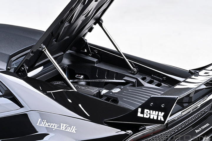 LIBERTY WALK LB SILHOUETTE WORKS HURACAN GT (BLACK) - 1:18 Scale Model - AUTOart