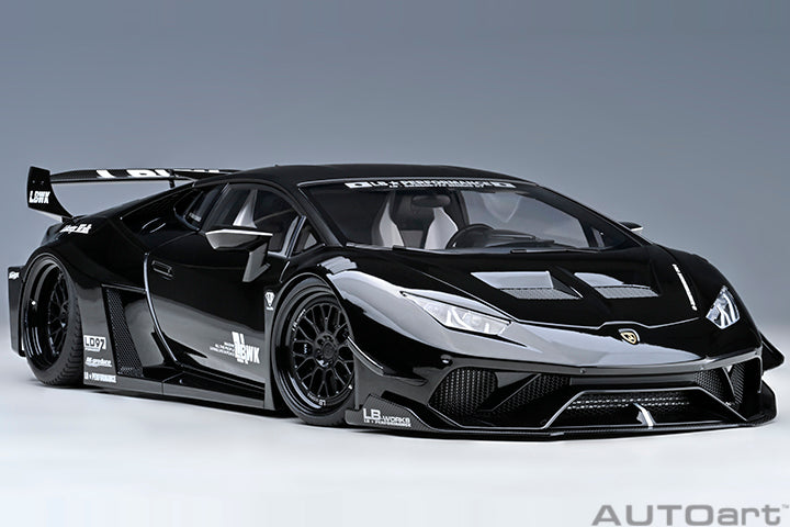 LIBERTY WALK LB SILHOUETTE WORKS HURACAN GT (BLACK) - 1:18 Scale Model - AUTOart
