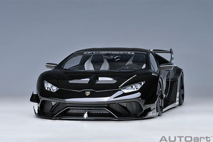 LIBERTY WALK LB SILHOUETTE WORKS HURACAN GT (BLACK) - 1:18 Scale Model - AUTOart