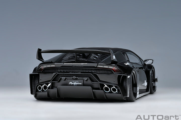 LIBERTY WALK LB SILHOUETTE WORKS HURACAN GT (BLACK) - 1:18 Scale Model - AUTOart