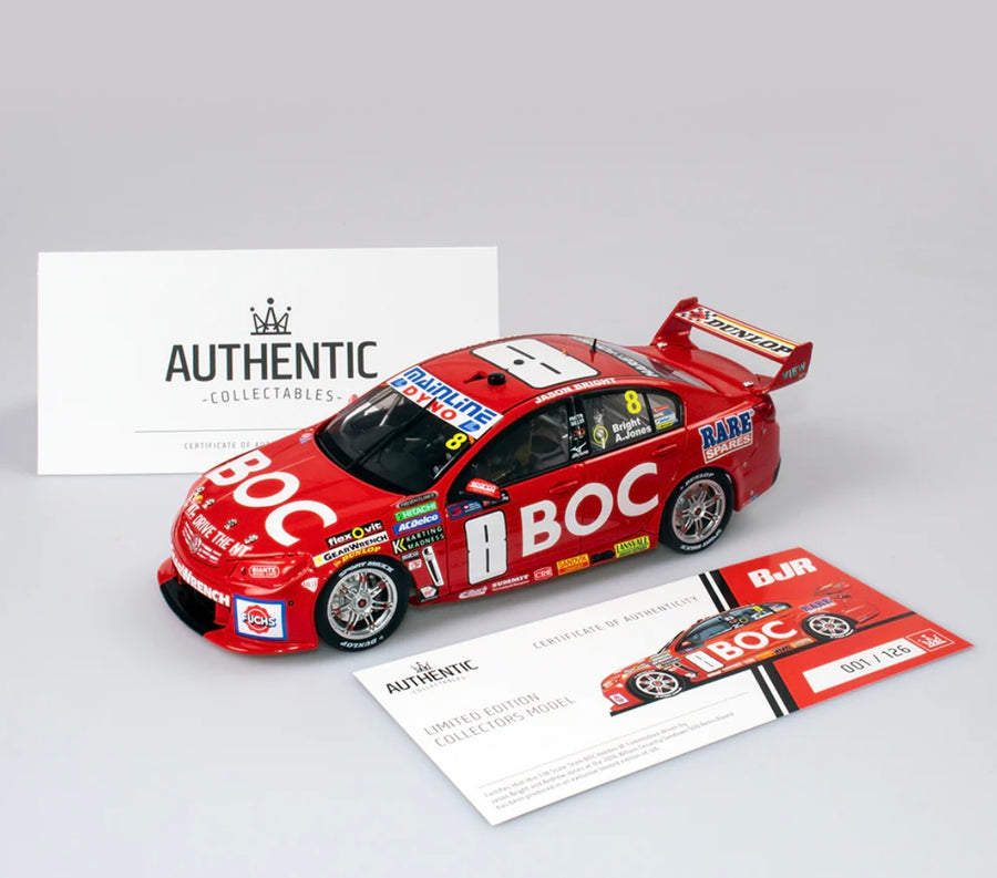 Team BOC #8 Holden VF Commodore Supercar 2016 Sandown 500 Retro Livery - 1:18 Scale Diecast Model - Authentic Collectables