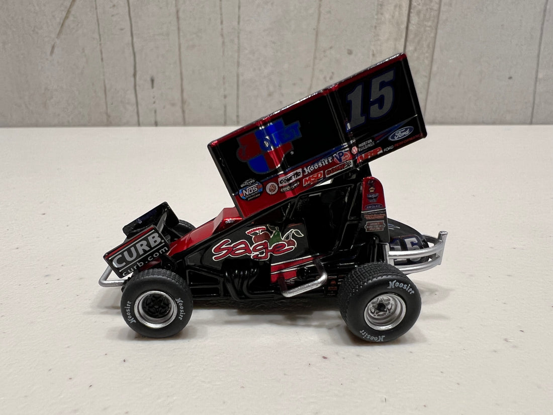 2022 #15 SAGE / CARQUEST SPRINT CAR - DONNY SCHATZ 1:50 SCALE DIECAST - CHROME - TEAM EXECUTIVE