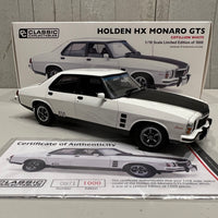 HOLDEN HX MONARO GTS SEDAN – COTILLION WHITE - 1:18 DIECAST MODEL