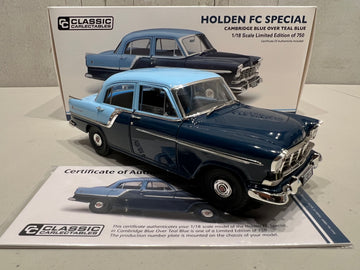 Holden FC Special Cambridge Blue over Teal Blue - 1:18 Scale Diecast Model