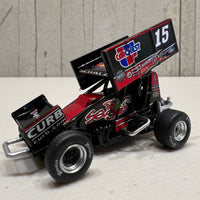 2022 #15 SAGE / CARQUEST SPRINT CAR - DONNY SCHATZ 1:50 SCALE DIECAST - CHROME - TEAM EXECUTIVE