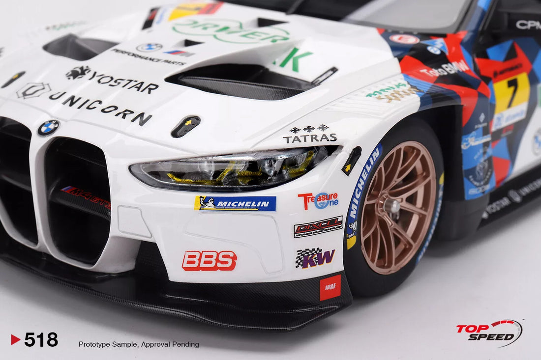 2023 Super GT Series - BMW M4 GT3 #7 - "Studie BMW M4" BMW M Team Studie x CRS - 1:18 Scale Model - TopSpeed