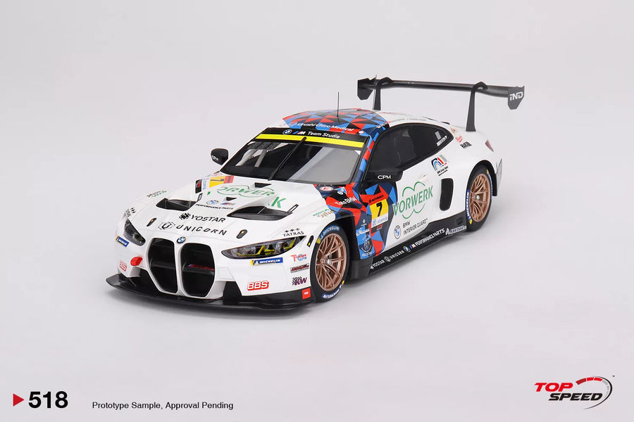 2023 Super GT Series - BMW M4 GT3 #7 - "Studie BMW M4" BMW M Team Studie x CRS - 1:18 Scale Model - TopSpeed